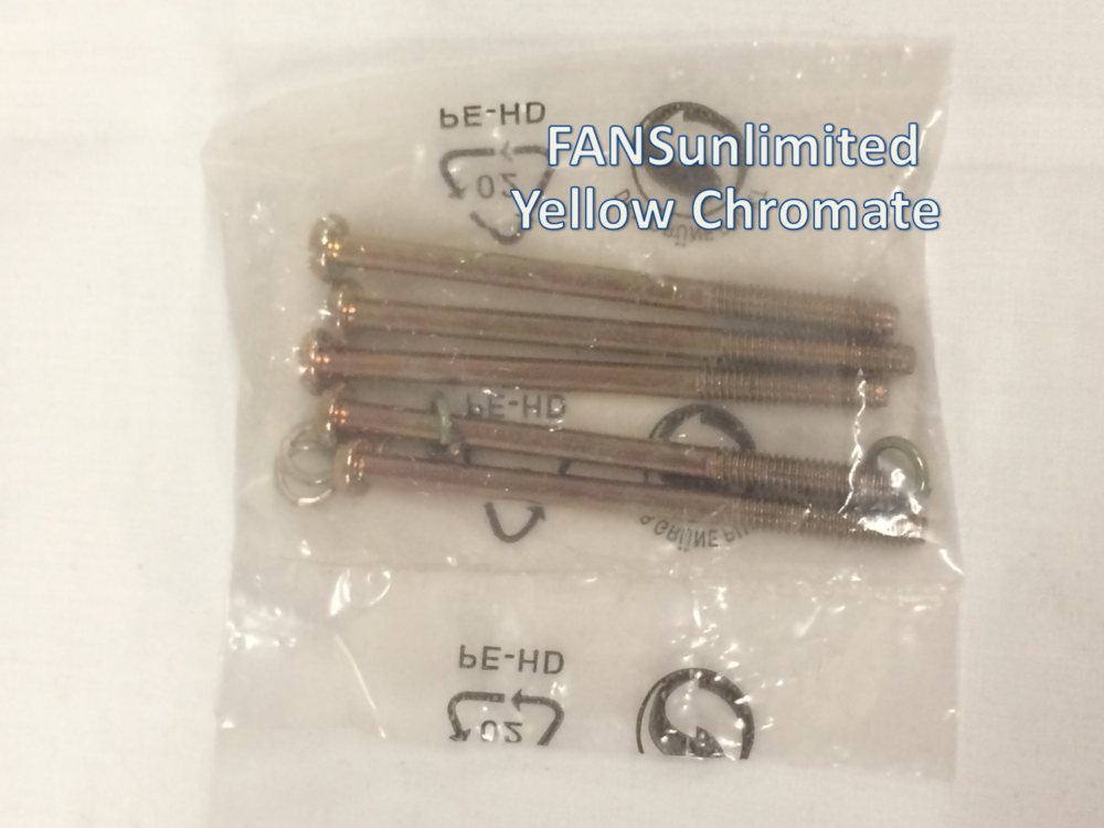 Casablanca Mounting Canopy Screws YELLOW CHROMATE