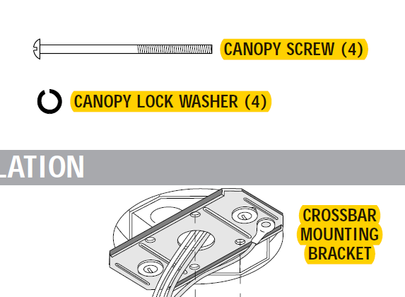 Casablanca Mounting Plate Bracket and Screws BLACK - Image 4