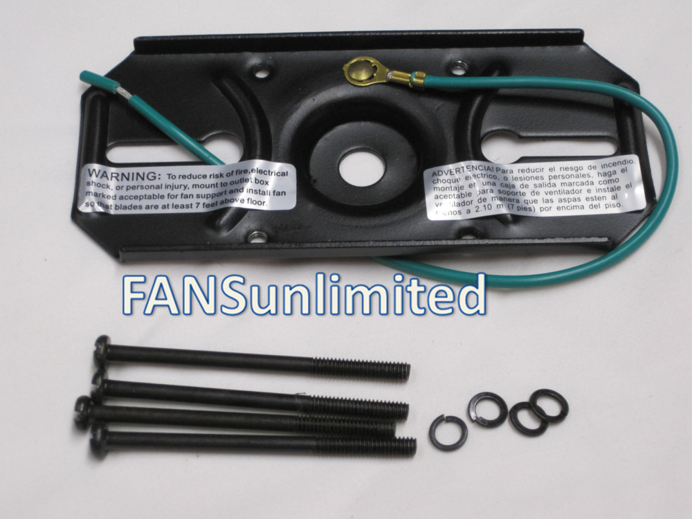 Casablanca Mounting Plate Bracket and Screws BLACK